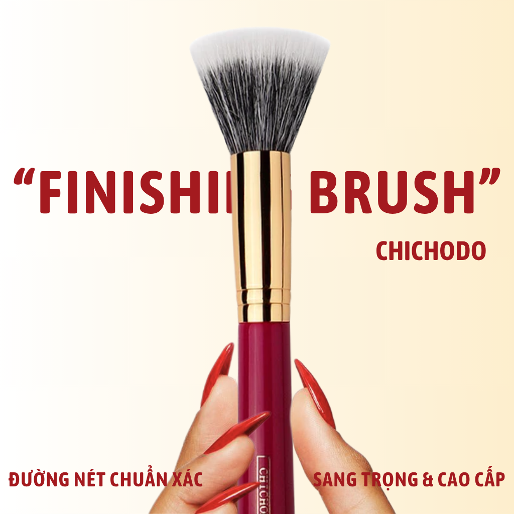 Cọ Tán Má Hồng – Phấn Phủ – Phấn Nền CHICHODO Finishing Brush C105 Lông Mềm Mịn Cao Cấp